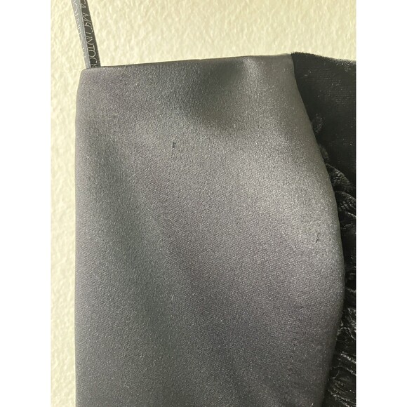 Vintage Scott McClintock Black Strapless Mermaid Gown Velvet Panel XXS/XS READ - Picture 8 of 16